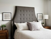 Master bedroom in the Aurora showhome by Alquinn Homes in Woodbend, Leduc.
