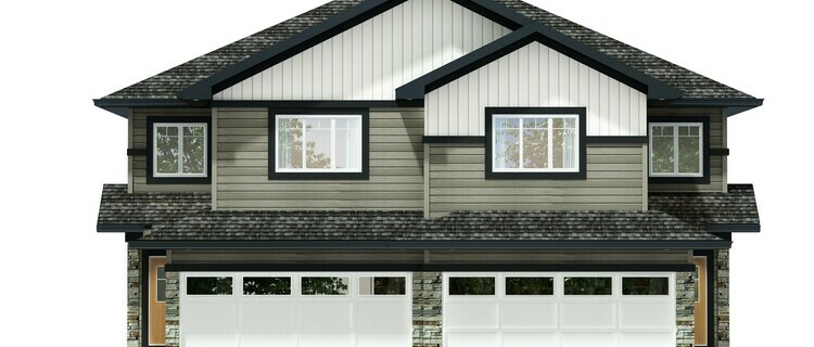 Rendering of the Dawson showhome by New Era Luxury Homes in the community of Woodbend in Leduc, Alberta.