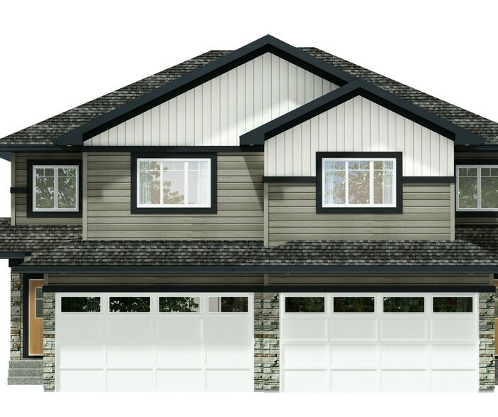 Rendering of the Dawson showhome by New Era Luxury Homes in the community of Woodbend in Leduc, Alberta.